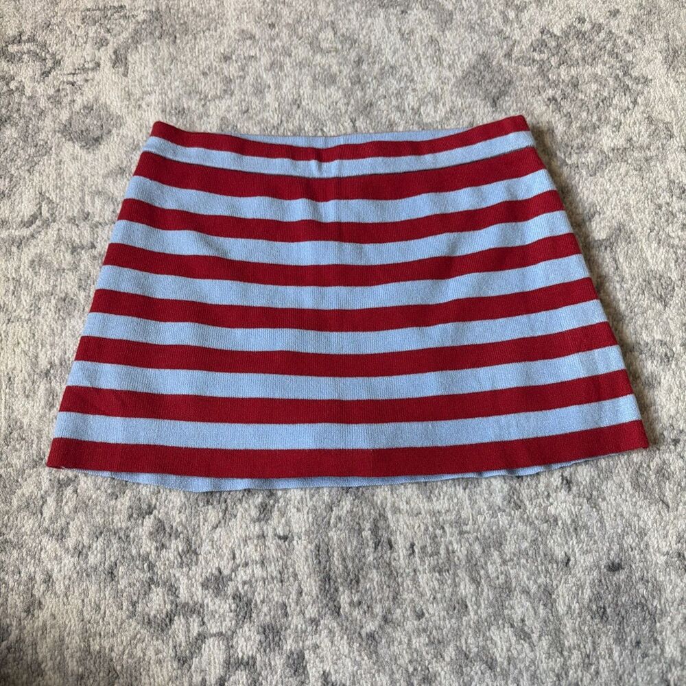 Frankies Bikinis Marialla Knit Mini Skort XL Blue Raspberry